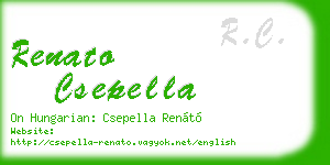 renato csepella business card
